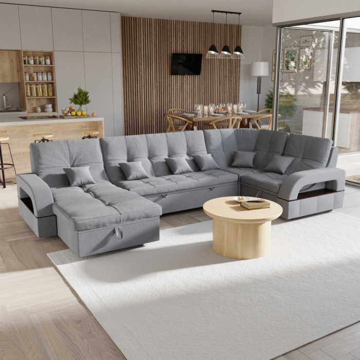 Диваны угловые в гостиную, П-образный диван Майами-4 ППУ, велюр