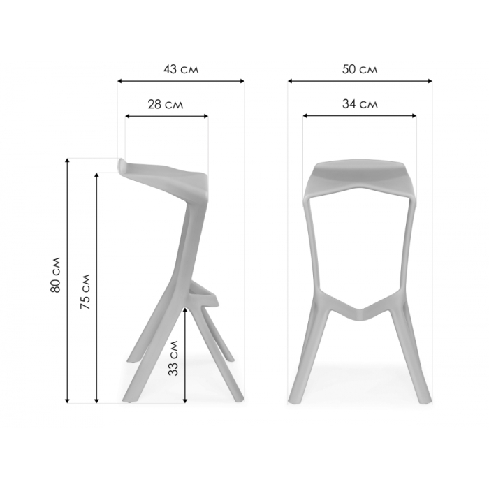 Стулья, Барный стул Mega