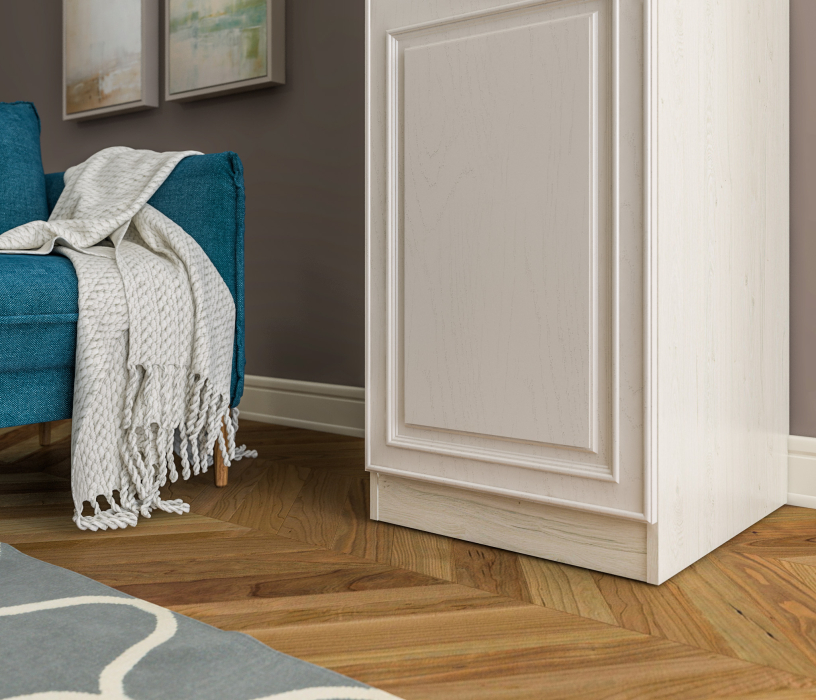 Шкафы одностворчатые, Шкаф 1 дверный Гранд / Ливерпуль СБ-3510 Дуб Приморский Белый/МДФ Классика Светлый