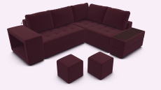 Диваны угловые в гостиную, Амстердам диван-кровать угловой велюр