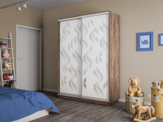 Шкафы-купе 2-х дверные, Шкаф-купе Экспресс 2-х дверный Фотопечать Ленты Стекла 120х60х240