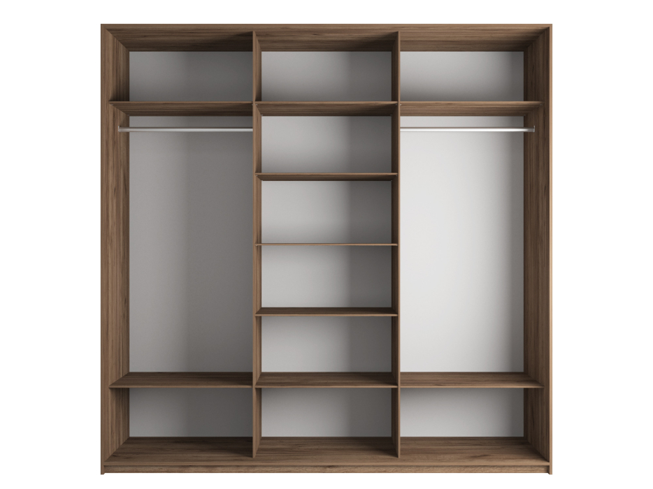 Шкафы-купе 3-х дверные, Шкаф-купе Эста 3-х дверный ДСП/Стекла хаки/Доводчик 270х66х240