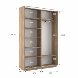 Шкаф-купе Экспресс 2-х дверный Фотопечать Квадрат Стекла 140х45х240