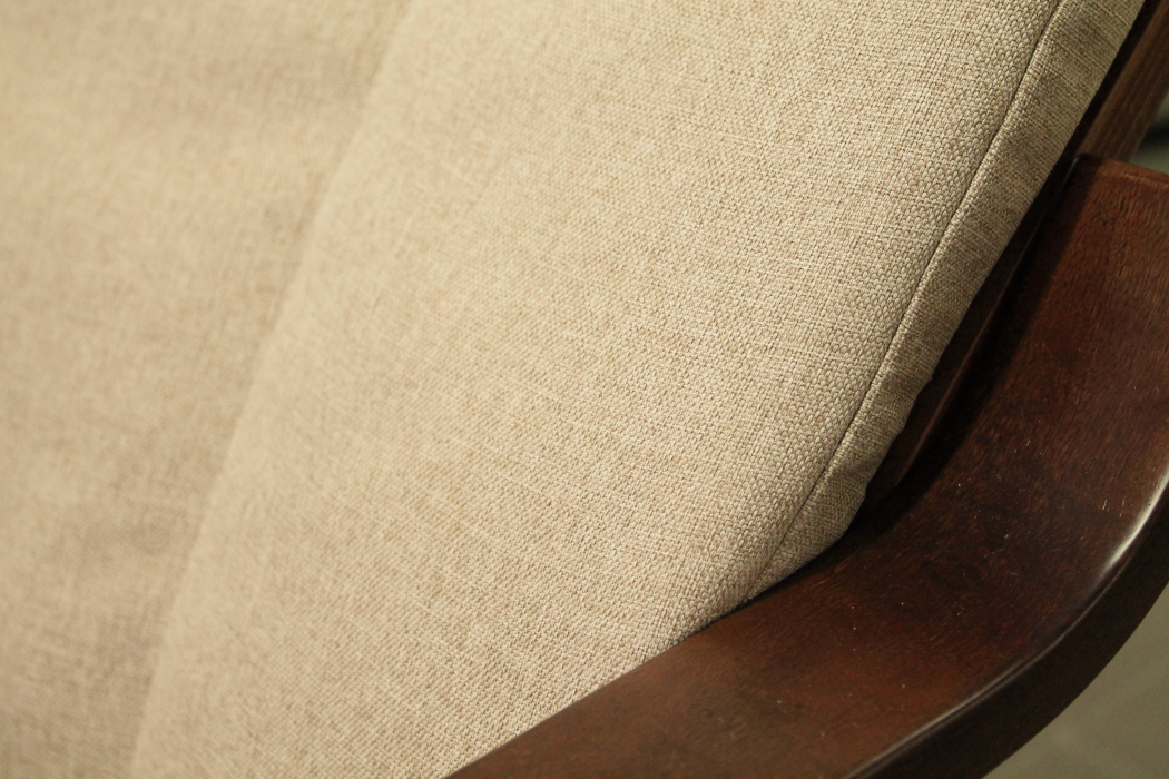 Кресло для отдыха, Кресло Эльба (Чехол без подголовника) Темный орех — светлобежевый