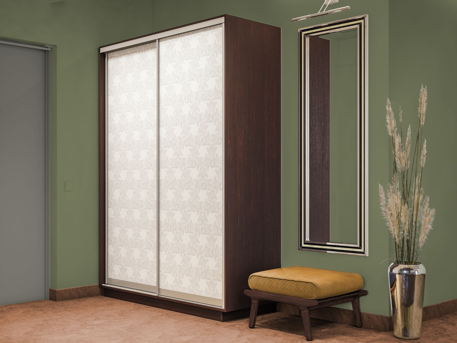 Шкафы-купе 2-х дверные, Шкаф-купе Экспресс 2-х дверный Фотопечать Калейдоскоп Стекла 140х45х220