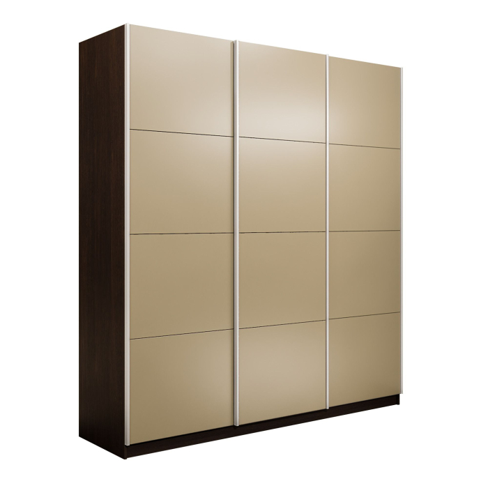 Шкафы-купе 3-х дверные, Шкаф-купе Прайм 3-х дверный Стекла фисташка/Доводчики 210х57х230