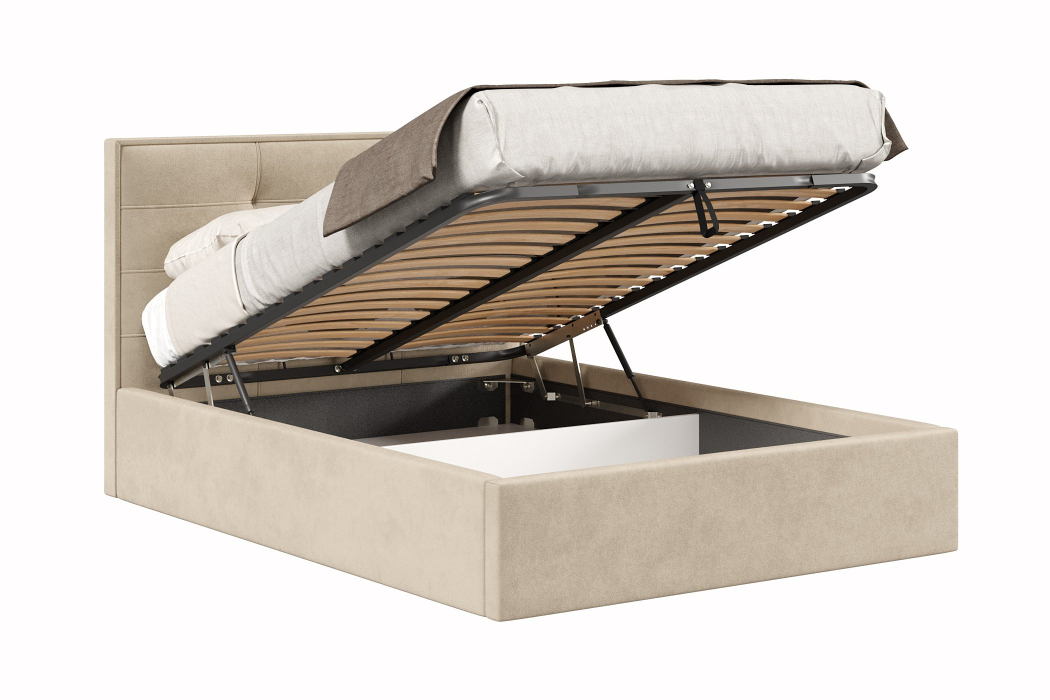 Мягкая кровать, Кровать Римини 1400 с подъёмным механизмом