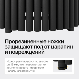 Стол овальный обеденный с металлическим черным подстольем 180*90*75