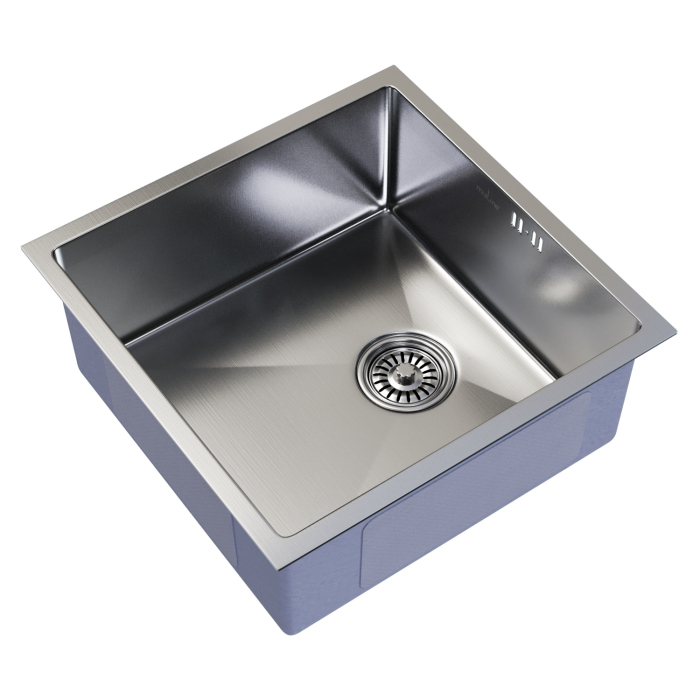 Кухонные мойки, Мойка подст.монтаж 45х45 (3,0) с сифоном