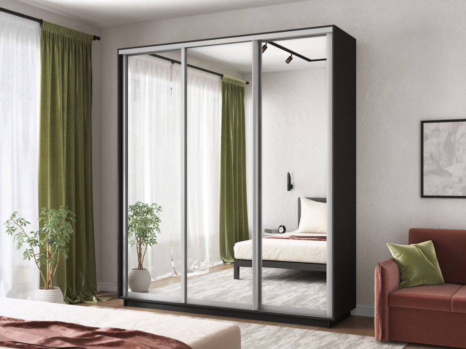 Шкафы-купе 3-х дверные, Шкаф-купе Экспресс Экспенс трио 2400 x 2100 x 450