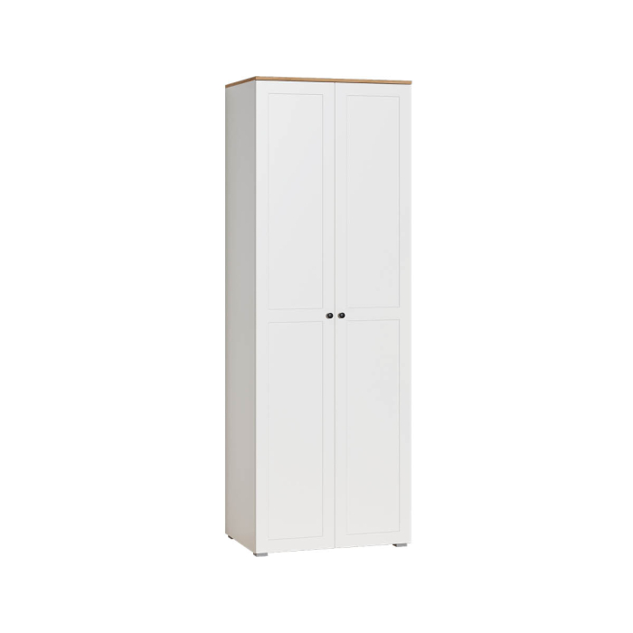 Шкафы распашные, Шкаф Остин 13.224, белая шагрень, дуб золотой крафт