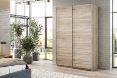 Шкафы-купе 2-х дверные, Шкаф-купе Smart 1224 2х дверный (фасады ЛДСП) профиль серебро