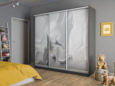 Шкафы-купе 3-х дверные, Шкаф-купе Экспресс 3-х дверный Фотопечать Шелк Стекла 240х60х240