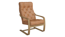 Кресло для отдыха, Кресло Эльба Люкс Светлый орех — светлокоричневый
