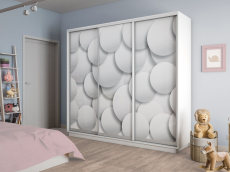Шкафы-купе 3-х дверные, Шкаф-купе Экспресс 3-х дверный Фотопечать Шары Стекла 210х60х220