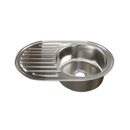 Мойка овал 50х77 (0,6) прав, с сифоном