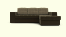 Диваны угловые в гостиную, Угловой диван ЭДИНБУРГ с оттоманкой правый велюр