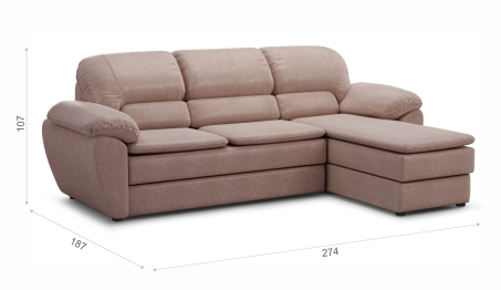 Бергамо угол правый с оттоманкой