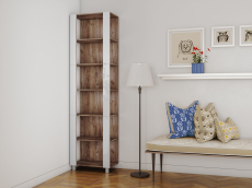 Открытые, Стеллаж модульный Универсальный 35х60х240 Белое стекло