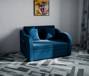 Детский прямой диван Бали,выкатной,велюр