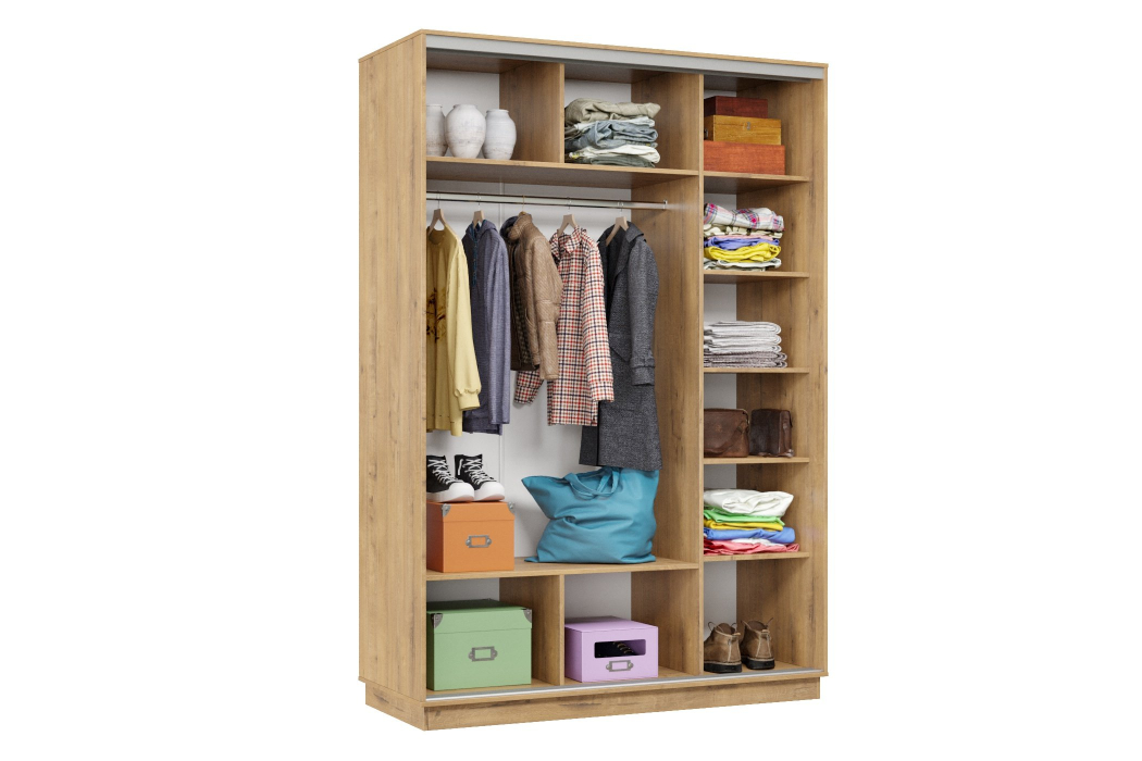 Шкафы-купе 2-х дверные, Шкаф-купе Премьер Лайт 12 Ф-1356 двухдверный