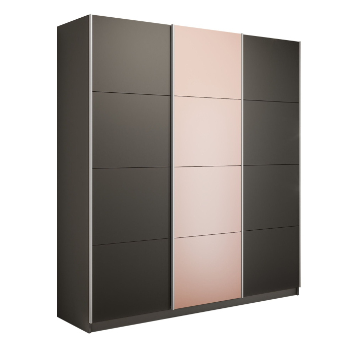 Шкафы-купе 3-х дверные, Шкаф-купе Эста 3-х дверный ДСП/Стекла пудра/Доводчик 300х66х240