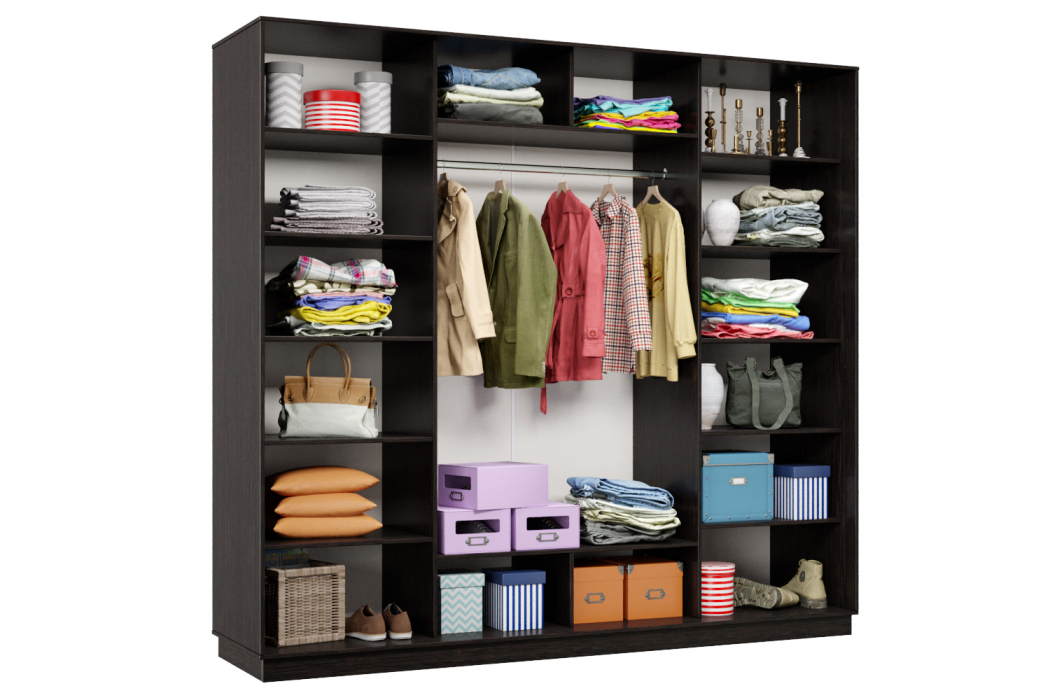 Шкафы-купе 3-х дверные, Шкаф-купе Премьер Лайт 62 (02;01;02) трехдверный