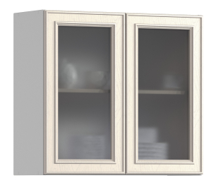 Классика шкаф навесной со стеклом 2 дв 80х72 см