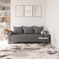 Диваны с ящиком для белья, Прямой диван Квадро-1 ППУ, велюр