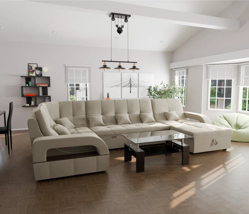 Диваны модульные угловые, Модульный диван Майами-4,микровелюр,антивандальная ткань,венеция