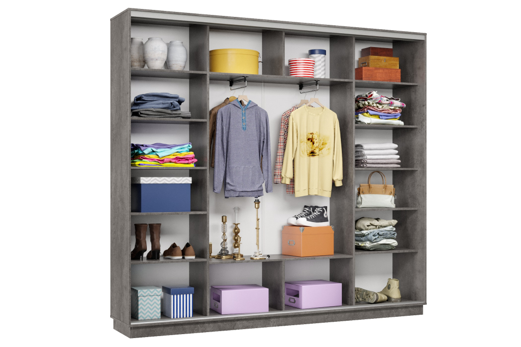 Шкафы-купе 3-х дверные, Шкаф-купе Премьер Лайт 59 (08;11;08) трехдверный