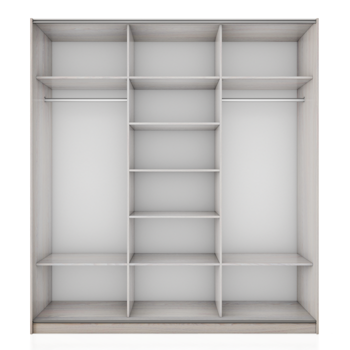 Шкафы-купе 3-х дверные, Шкаф-купе Прайм 3-х дверный ДСП/Стекло черное/Доводчики 210х57х230