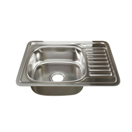 Мойка врез 50х65 (0,8) лев, с сифоном ДЕКОР