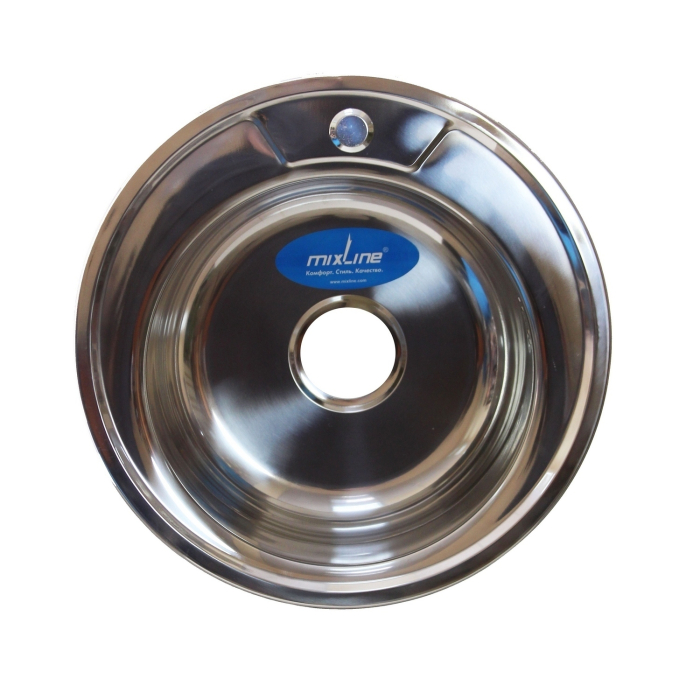 Кухонные мойки, Мойка круг d 49 (0,8) с сифоном