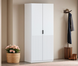 Шкаф двухдверный Макс 1000 мм, вариант №5 (ЛДСП/МДФ)