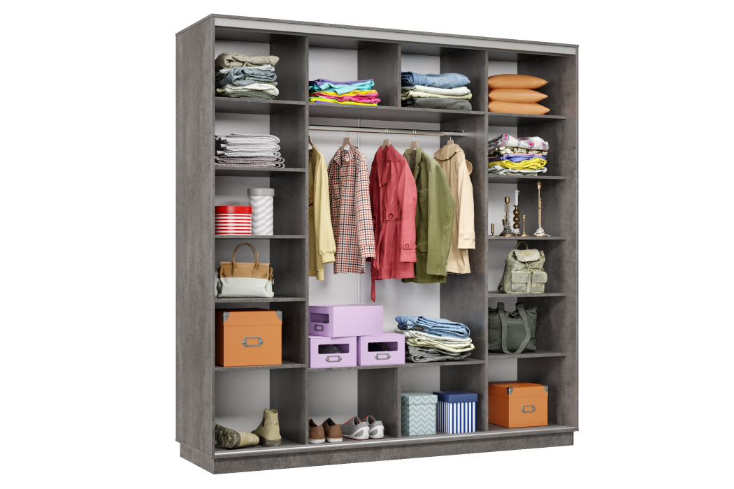 Шкафы-купе 3-х дверные, Шкаф-купе Премьер Лайт 34 (08;08;08) трехдверный