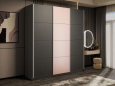 Шкафы-купе 3-х дверные, Шкаф-купе Эста 3-х дверный ДСП/Стекла пудра/Доводчик 240х66х240