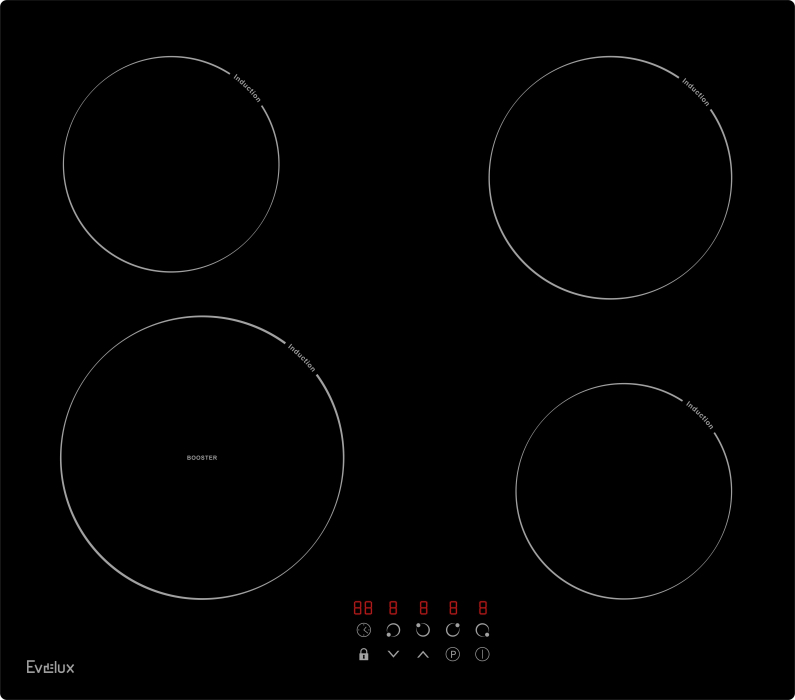Встраиваемые варочные панели, Варочная панель индукционная EVELUX HEI 641 B
