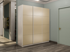 Шкафы-купе 3-х дверные, Шкаф-купе Прайм 3-х дверный Стекла фисташка/Доводчики 210х57х230