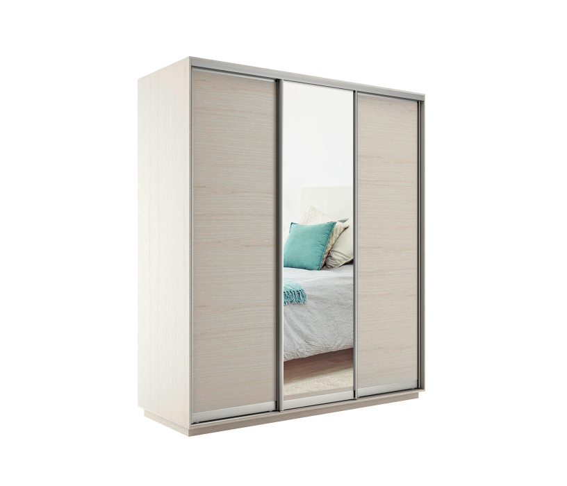 Шкафы-купе, Шкаф-купе Экспресс Медиум (1 зеркало) трио 2400 x 1800 x 600