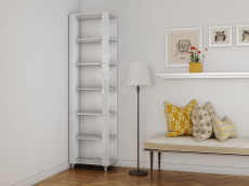 Открытые, Стеллаж модульный Универсальный 35х60х220 Белое стекло