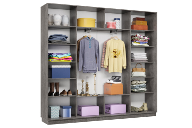 Шкаф-купе Премьер 59 (11ЗБ;11ЗБ;11ЗБ) фасады зеркало бронза/трёхдверный/Профиль чёрный муар