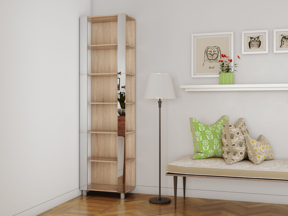 Открытые, Стеллаж модульный Универсальный 35х51х230 Зеркало