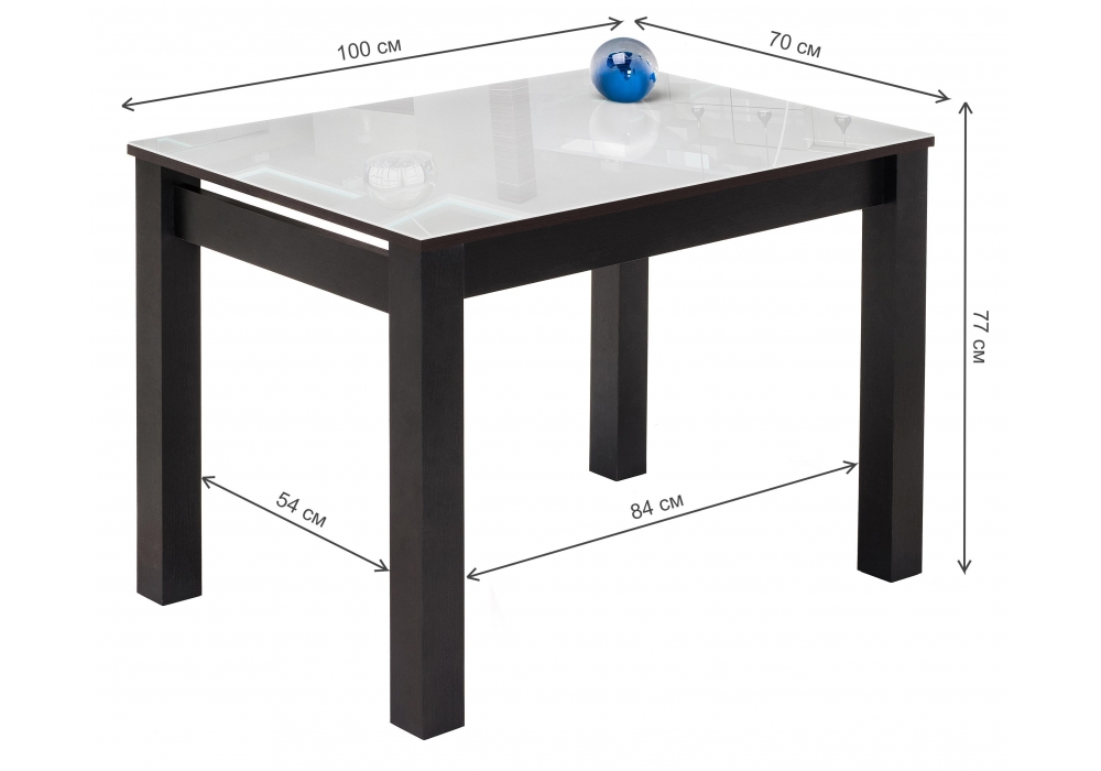 Обеденные столы, Стол стеклянный Раймунд (Венге)
