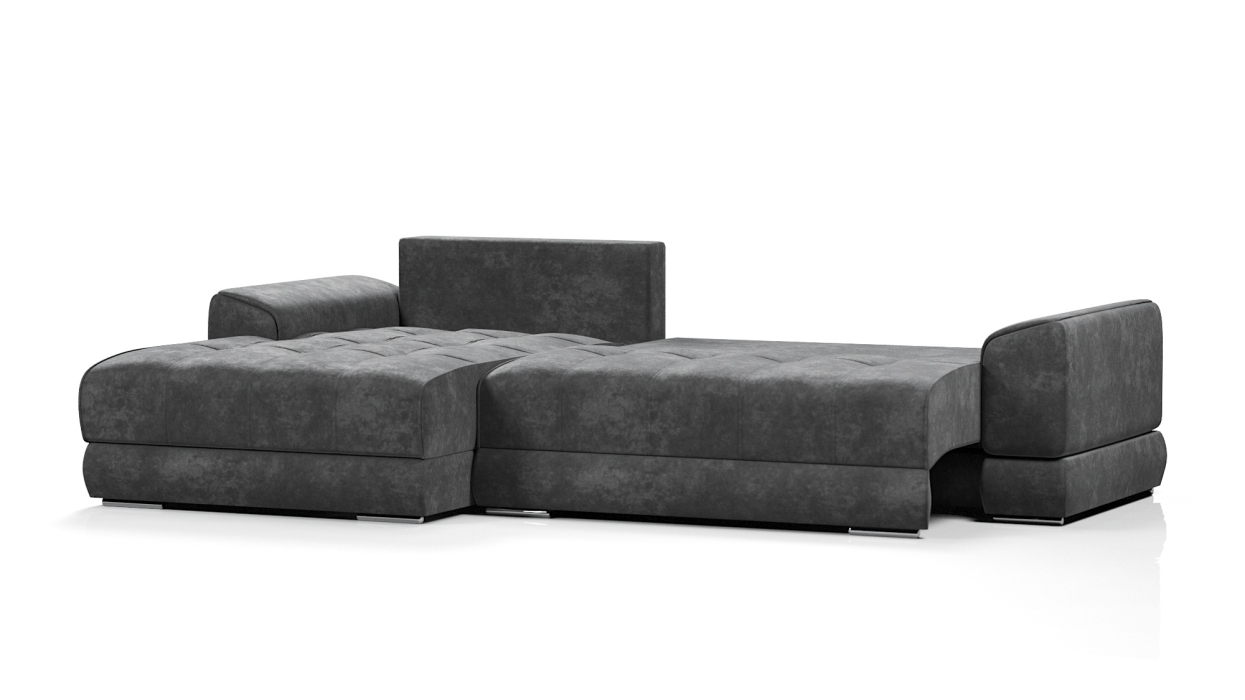 Диваны угловые в гостиную, Диван-кровать угловой еврокнижка Модерн Nordkisa,велюр