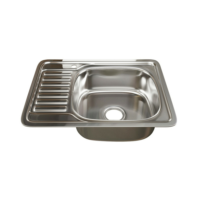 Кухонные мойки, Мойка врез 50х65 (0,8) прав, с сифоном