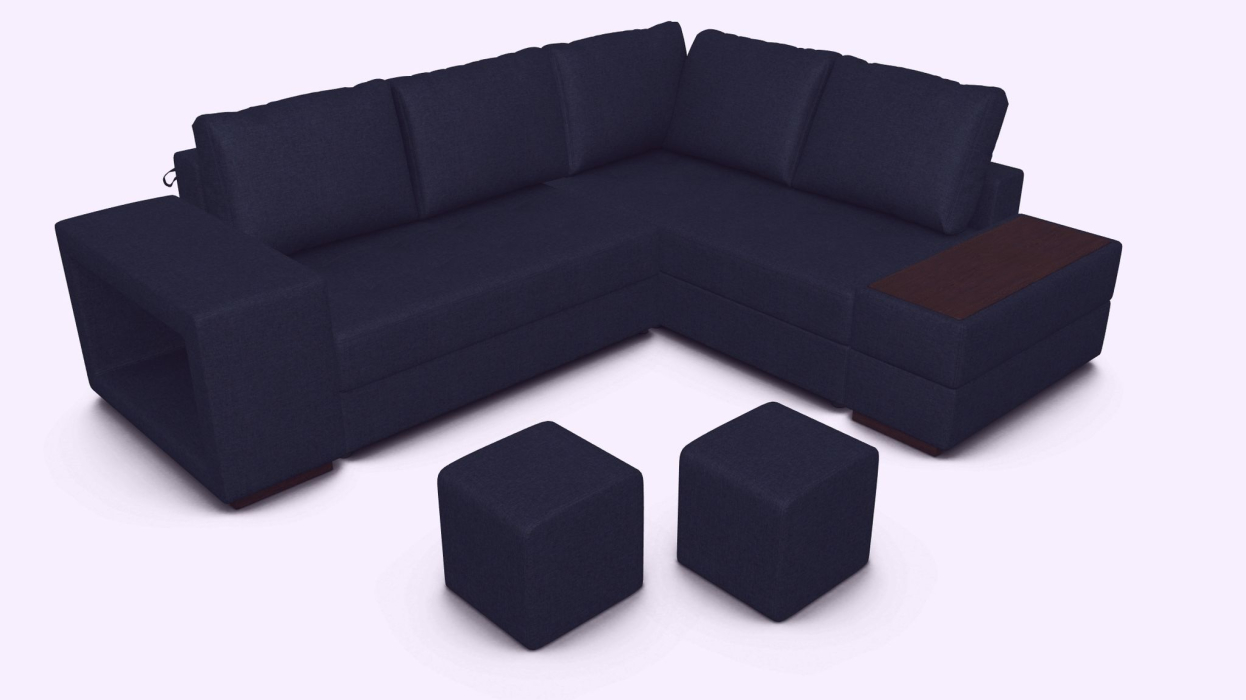 Диваны угловые в гостиную, Амстердам диван-кровать угловой рогожка