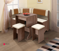 Кухонные уголки, Кухонный уголок Уют-4, ЛДСП, кожзам