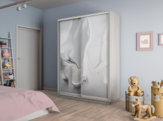 Шкафы-купе 2-х дверные, Шкаф-купе Экспресс 2-х дверный Фотопечать Шелк Стекла 140х45х220