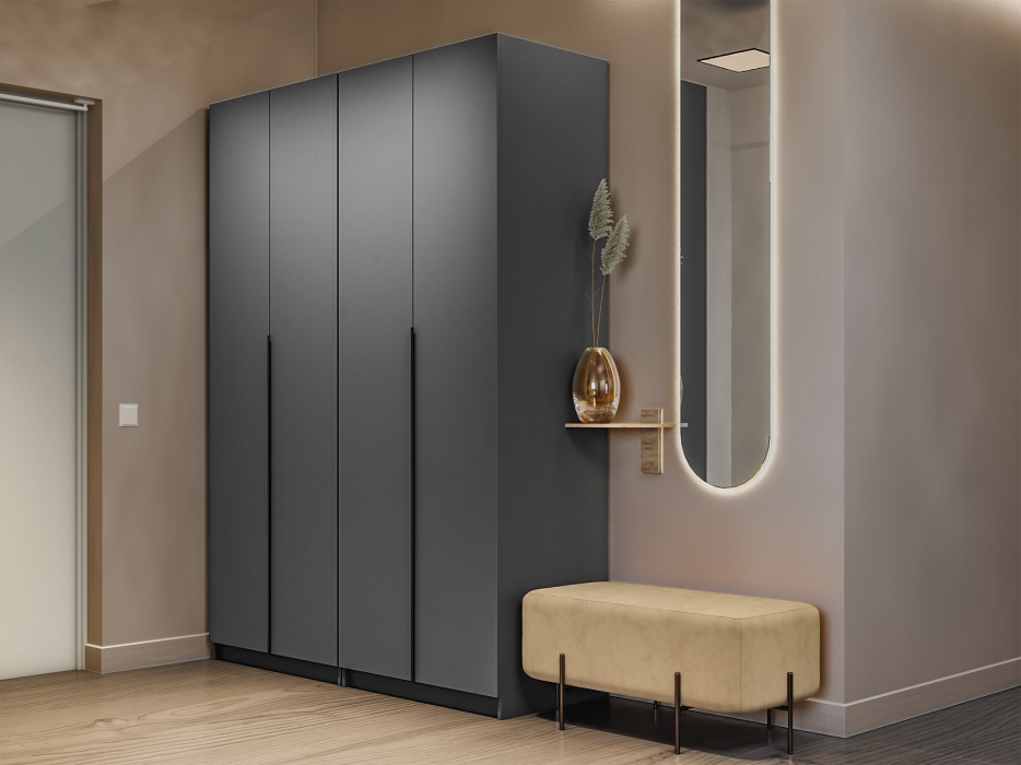 Шкафы распашные, Распашной шкаф Локер 800+800 (Гармошка) с полками